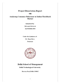 Project Dissertation Report Delhi School of Management