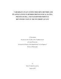 Variability in Levantine Tree-Ring Records