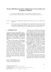 Western ERP Roll-Out in China: Insights from Two Case Studies and Preliminary Guidelines
