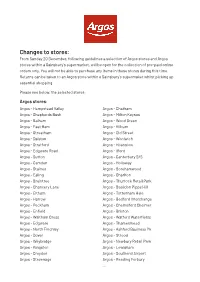 Changes to Stores