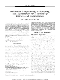 Deformational Plagiocephaly, Brachycephaly, and Scaphocephaly