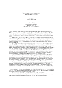 Government Financial Institutions: What and How to Reform