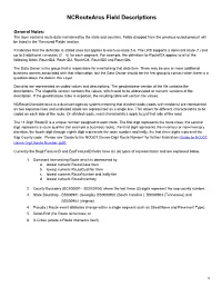 NCDOT Route Arcs Field Descriptions
