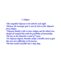 Odyssey, Part I, Typed Notes