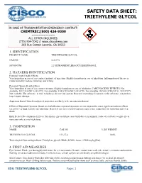 Safety Data Sheet: Triethylene Glycol