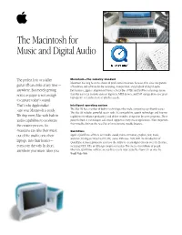 The Macintosh for Music and Digital Audio