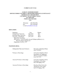 1 Curriculum Vitae James W. Messerschmidt