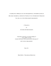 A Narrative Approach to the Philosophical Interpretation Of