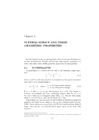 Chapter 2 SUPERQUADRICS and THEIR GEOMETRIC PROPERTIES