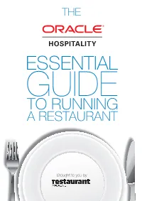 Essential Guide to Running a Restaurant