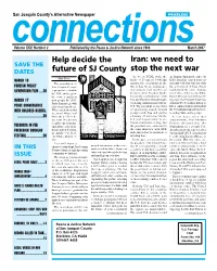 Help Decide the Future of SJ County Iran: We Need to Stop the Next