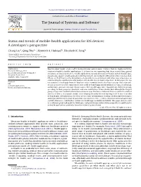 Status and Trends of Mobile-Health Applications for Ios Devices