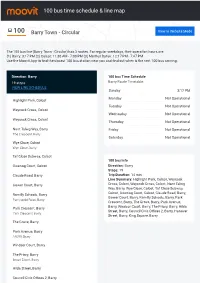 100 Bus Time Schedule & Line Route