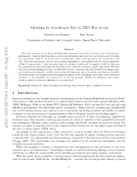Adjusting for Scorekeeper Bias in NBA Box Scores