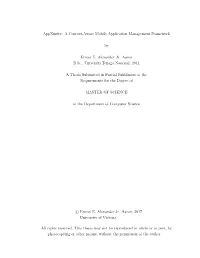 Appximity: a Context-Aware Mobile Application Management Framework