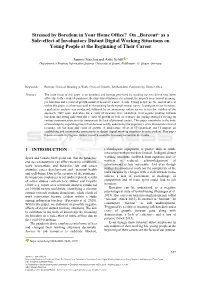 Boreout“ As a Side-Effect of Involuntary Distant Digital Working Situations on Young People at the Beginning of Their Career