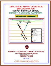 Geological Report on Detailed Exploration for Copper in Surhari Block