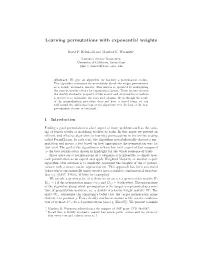 Learning Permutations with Exponential Weights