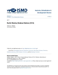 Ruchir Sharma, Breakout Nations (2013)