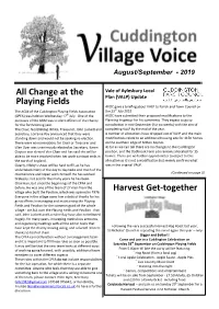 All Change at the Playing Fields Harvest Get-Together