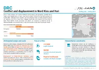 Conflict and Displacement in Nord Kivu and Ituri Briefing Note – 14 May 2019