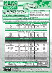 HIGHEST SAFETY • Interest Rate on Variable Rate Deposit Is Linked to the Benchmark Rate and Will Vary from Time to Time with the Benchmark Rate