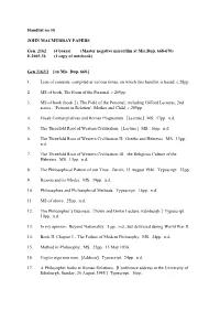 John Macmurray Papers