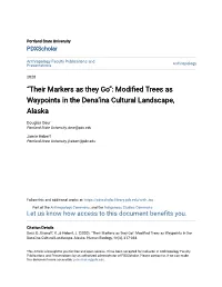 Modified Trees As Waypoints in the Dena'ina Cultural Landscape, Alaska