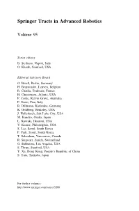 Springer Tracts in Advanced Robotics