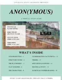 Anon(Ymous) a Virtual Study Guide