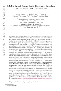 Arxiv:2007.12342V3 [Cs.CV] 1 Aug 2020 Images Are Captured from 8 Scenes (2 Environments * 4 Illumination Condi- Tions) with More Than 10 Sensors