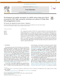 Development and Quality Assessment of a Turbid Carrot-Orange Juice Blend