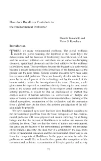 How Does Buddhism Contribute to the Environmental Problems?