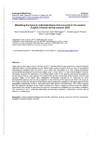 Modelling the Karenia Mikimotoi Bloom That Occurred in the Western
