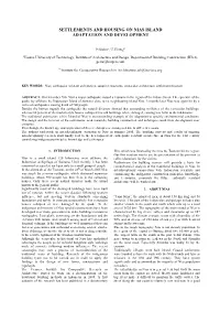 Settlements and Housing on Nias Island Adaptation and Development