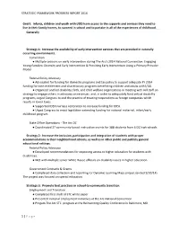 Strategic Framework Progress Report 2014