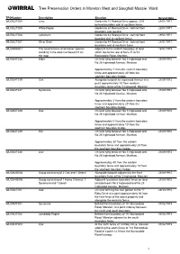 Tree Preservation Orders in Moreton West and Saughall Massie Ward