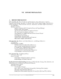 Vii. Report Preparation