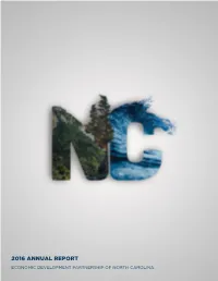 2016 Annual Report Economic Development Partnership of North Carolina 2 3
