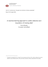 A Machine Learning Approach to Outlier Detection and Imputation of Missing Data1