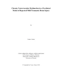 Chronic Neurovascular Dysfunction in a Preclinical Model of Repeated Mild Traumatic Brain Injury