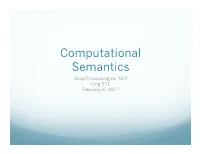 Computational Semantics