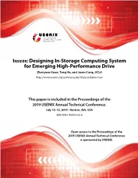 INSIDER: Designing In-Storage Computing System for Emerging