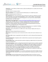 Locksmith Glossary of Terms Active Leaf