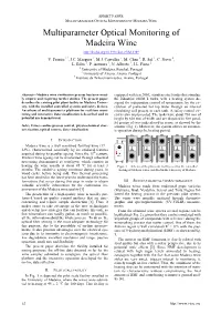 MULTIPARAMETER OPTICAL MONITORING of MADEIRA WINE Multiparameter Optical Monitoring of Madeira Wine V