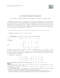 NON-SPARSE COMPANION MATRICES∗ 1. Introduction. The