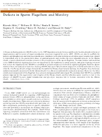 Targeted Disruption of the Akap4 Gene Causes Defects in Sperm