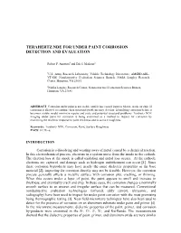 Terahertz Nde for Under Paint Corrosion Detection and Evaluation