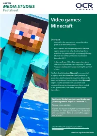 A LEVEL MEDIA STUDIES Factsheet
