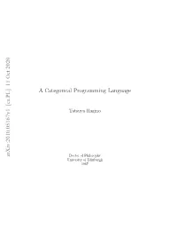 Arxiv:2010.05167V1 [Cs.PL] 11 Oct 2020